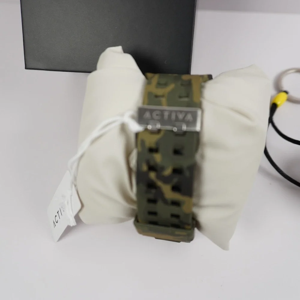 Activa‎ by Invicta Mens Camo Dual Time Sport Watch ACW1637-004 Green New Boxed
